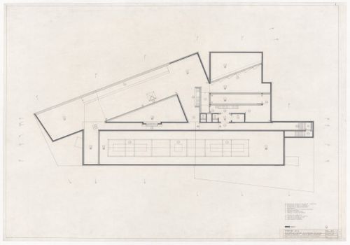 Second floor plan for Centro Galego de Arte Contemporânea, Santiago de Compostela, Spain