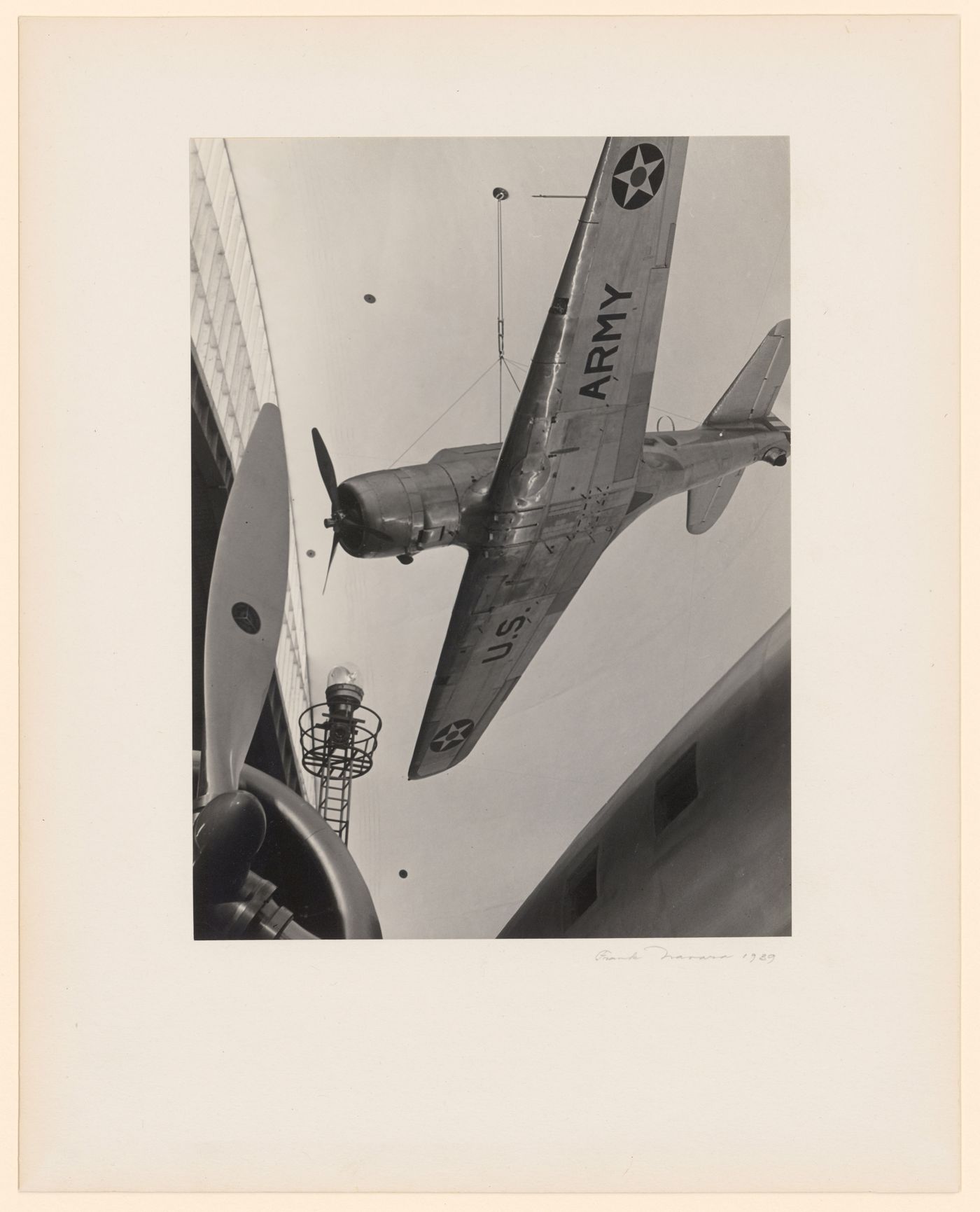 New York World's Fair (1939-1940): U.S. Army Planes on exhibit, one suspended from ceiling