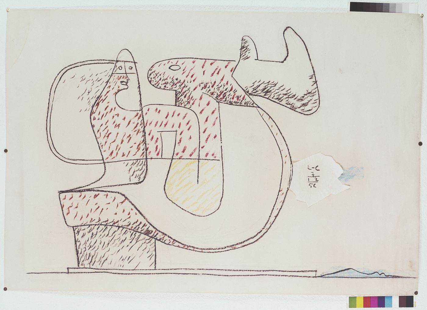 Photograph of a drawing by Le Corbusier