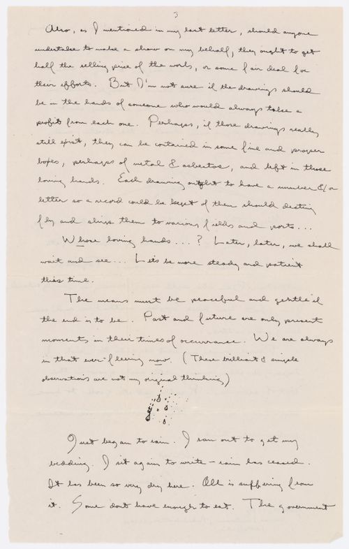 Letter from Alan Saret to Gordon Matta-Clark