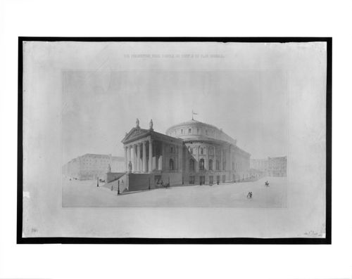 Rendered perspective drawing for an Opera House