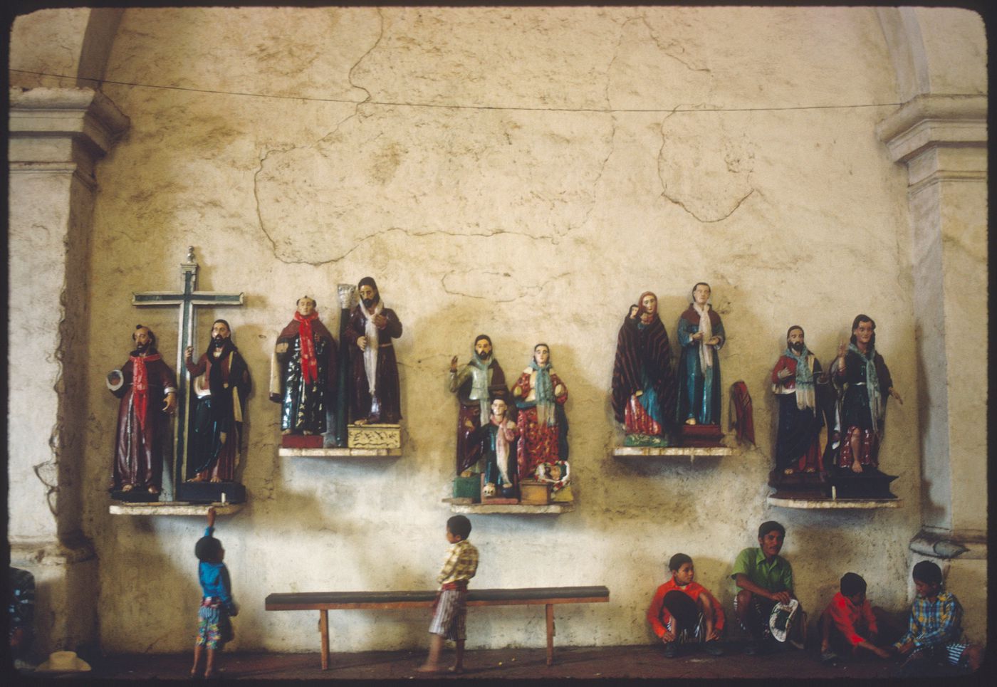 Statues, interior of Apostles Church, Santiago Atitlan, Guatemala