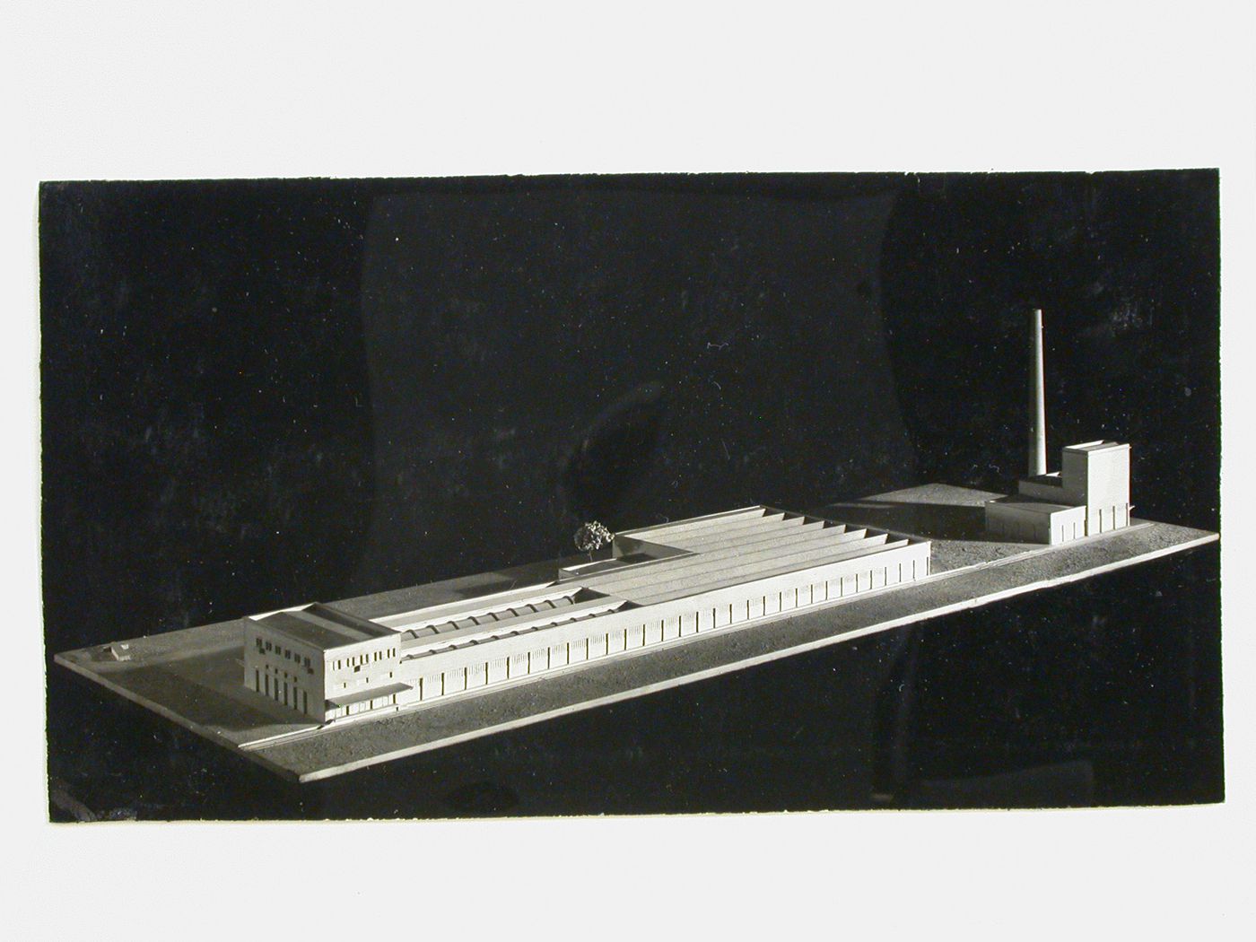 Photograph of a model of textile factory, Essen, Germany