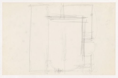 Sketch sectional detail [?] for the Metallurgy Building, Illinois Institute of Technology, Chicago; verso: Unidentified sketch for the Metallurgy Building, Illinois Institute of Technology, Chicago