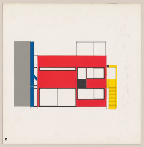 Elevation for Red-Yellow House C