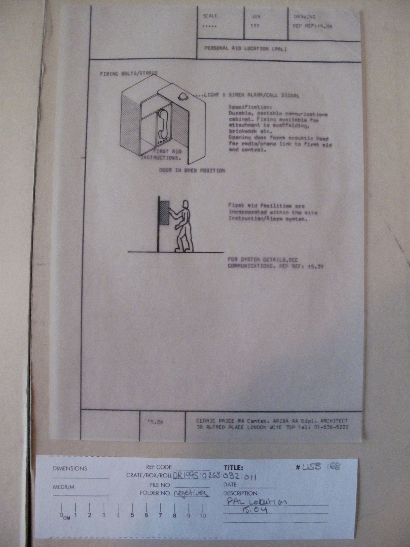McAppy: presentation drawing for a Personal Aid Location (PAL)