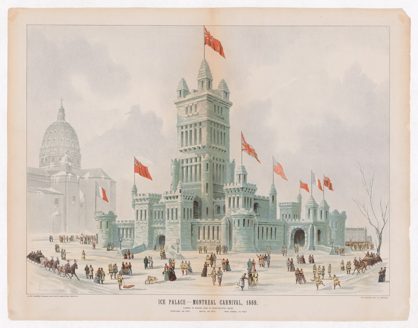 Ice Palace, Montreal Carnival, 1889
