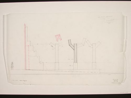 Elevation for columns with measurements, The Canadian Tribute to Human Rights, Ottawa, Ontario