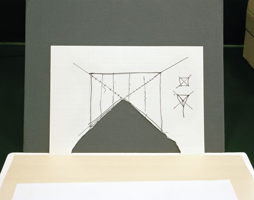Questioning Pictures: Photograph of drawing no.6 from seven proposals for Documenta by Gordon Matta-Clark, 1977