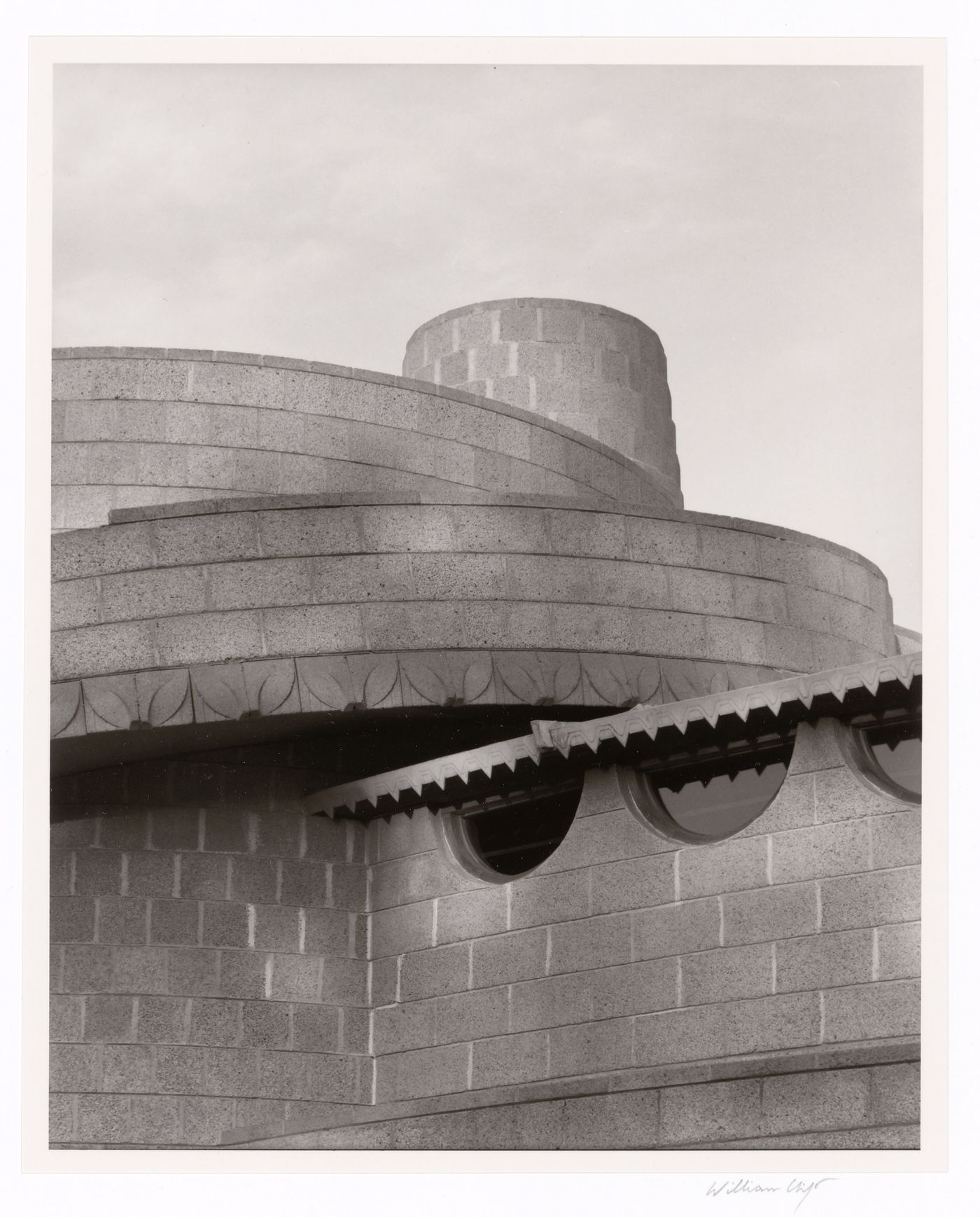 Nested, roof teeth, end of day, from the series The David and Gladys Wright House