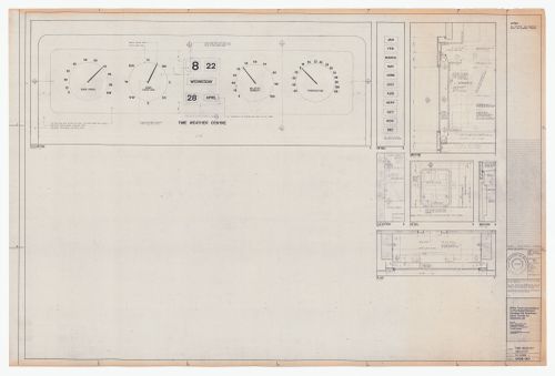 Time weather indicator drawing for construction for The Robert Simpson Company Limited Downtown Store, Office Tower and Additions, Toronto