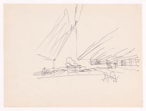 Sketch perspective for Motel em Vale de Canas, Coimbra, Portugal