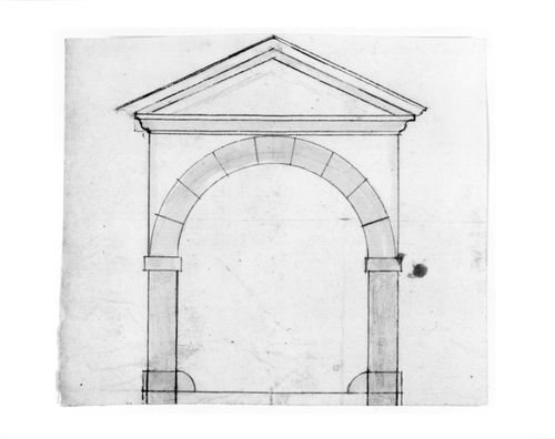 Elevation of an arch supporting a pediment