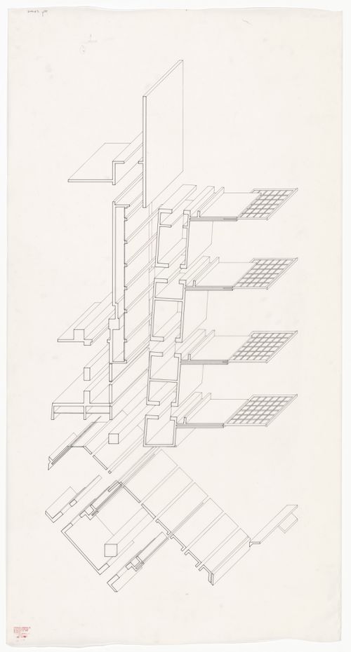 Cavalier oblique drawing for Fuller Toms Loft, New York, USA