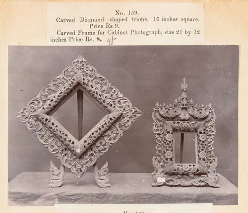 View of frames, F. Beato Limited, C Road, Mandalay, Burma (now Myanmar)
