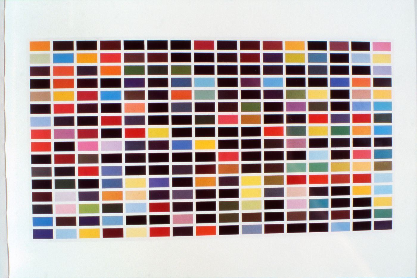 Slide with colour sample for a carpet commissioned to Gerhard Richter