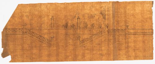 Elevation for a terrace and stairs, apparently not for Hôtel Solytkoff