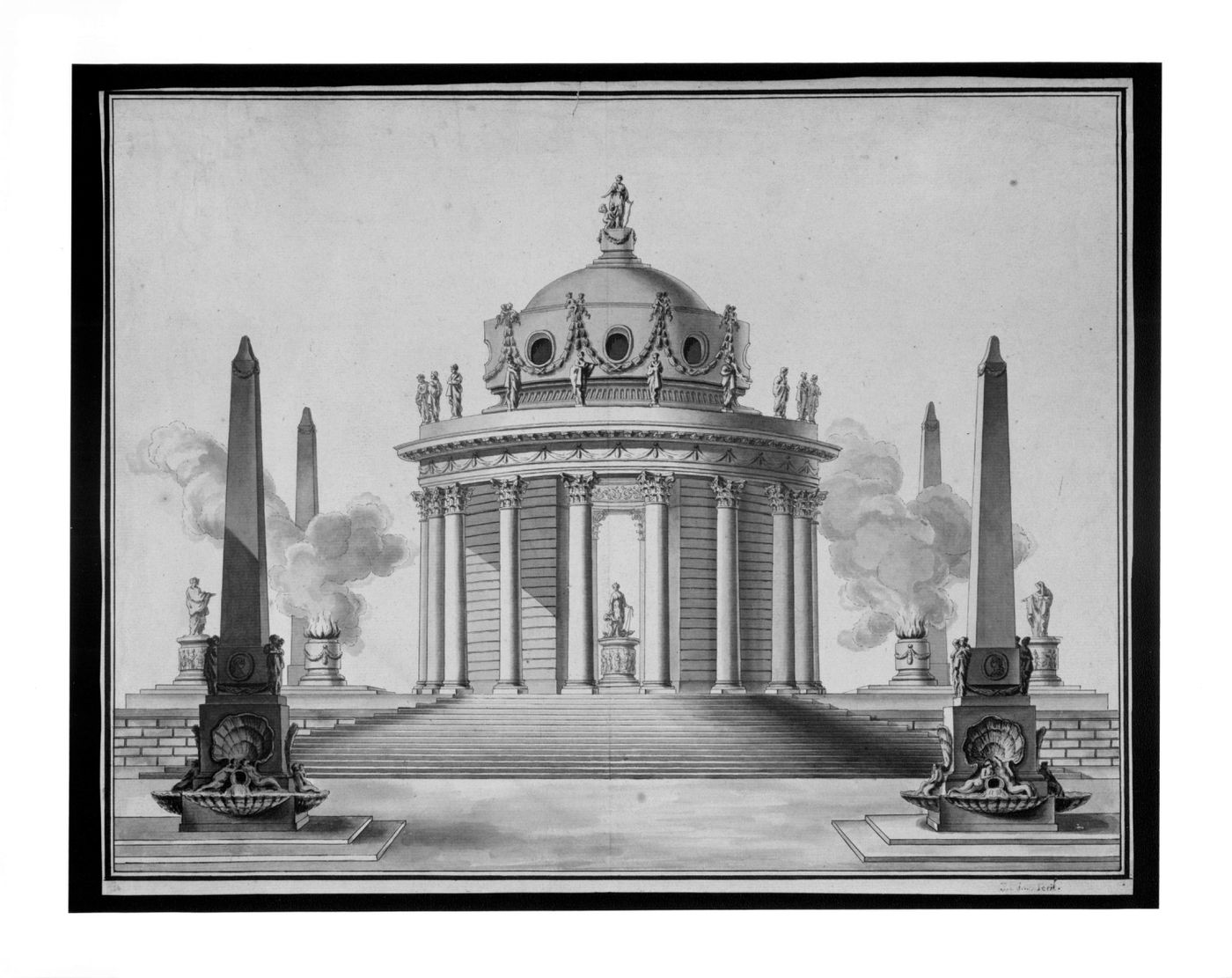 A design for the Macchinaof 1747 - perspective