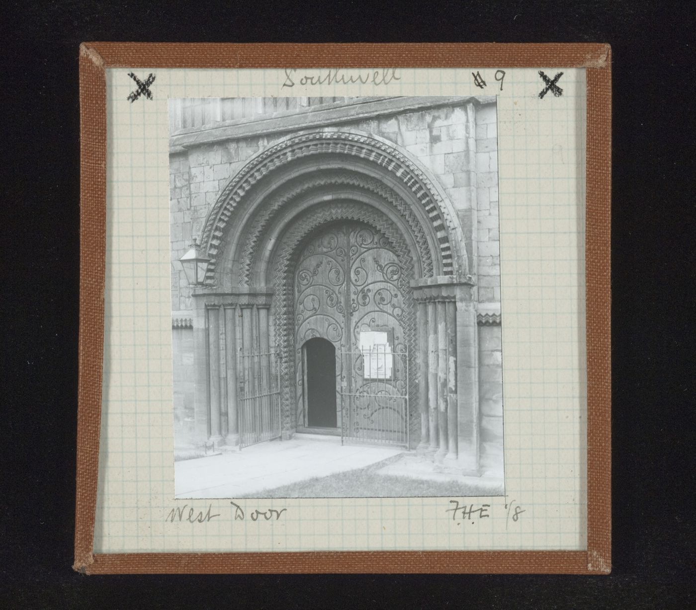 View of west portal of Southwell Minster, Southwell, Nottinghamshire, England