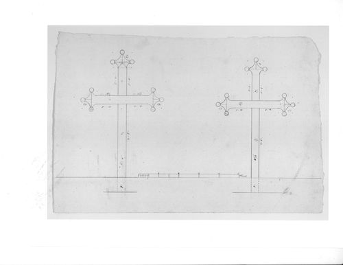 Elevations for a high altar [?] cross for Notre-Dame de Montréal