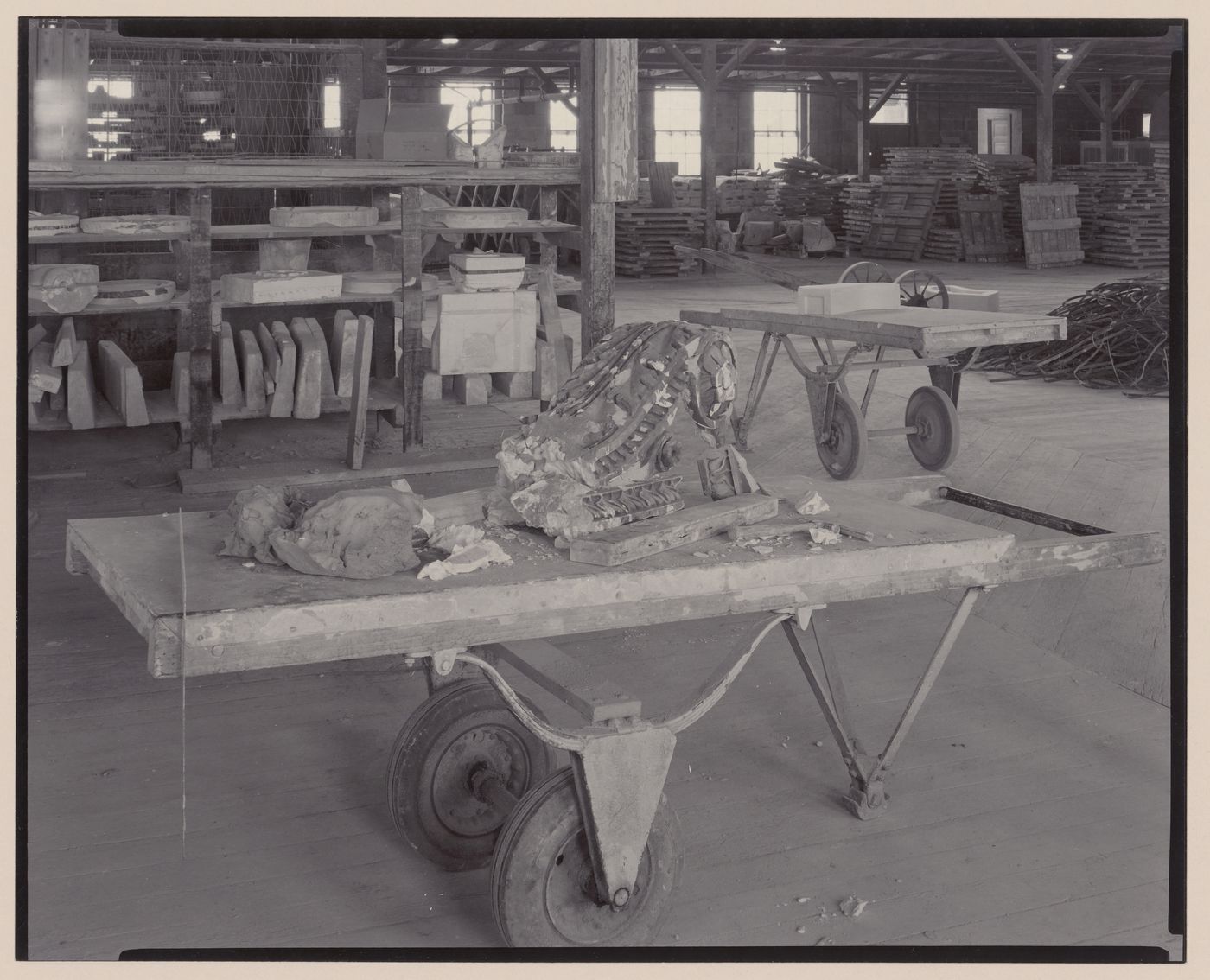 Interior view of terra-cotta factory, Lincoln, California