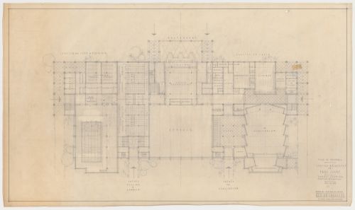 Étude préliminaire du rez-de-chaussé, Centre récréatif du Parc Jarry, Montréal, Canada (1952-1960)