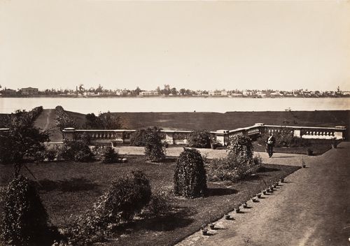 Distant View of Srirampur from the Government House [?] in Barrackpur, India.