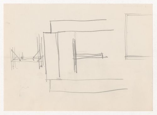 Sketch plan for a column [?] probably for Illinois Institute of Technology