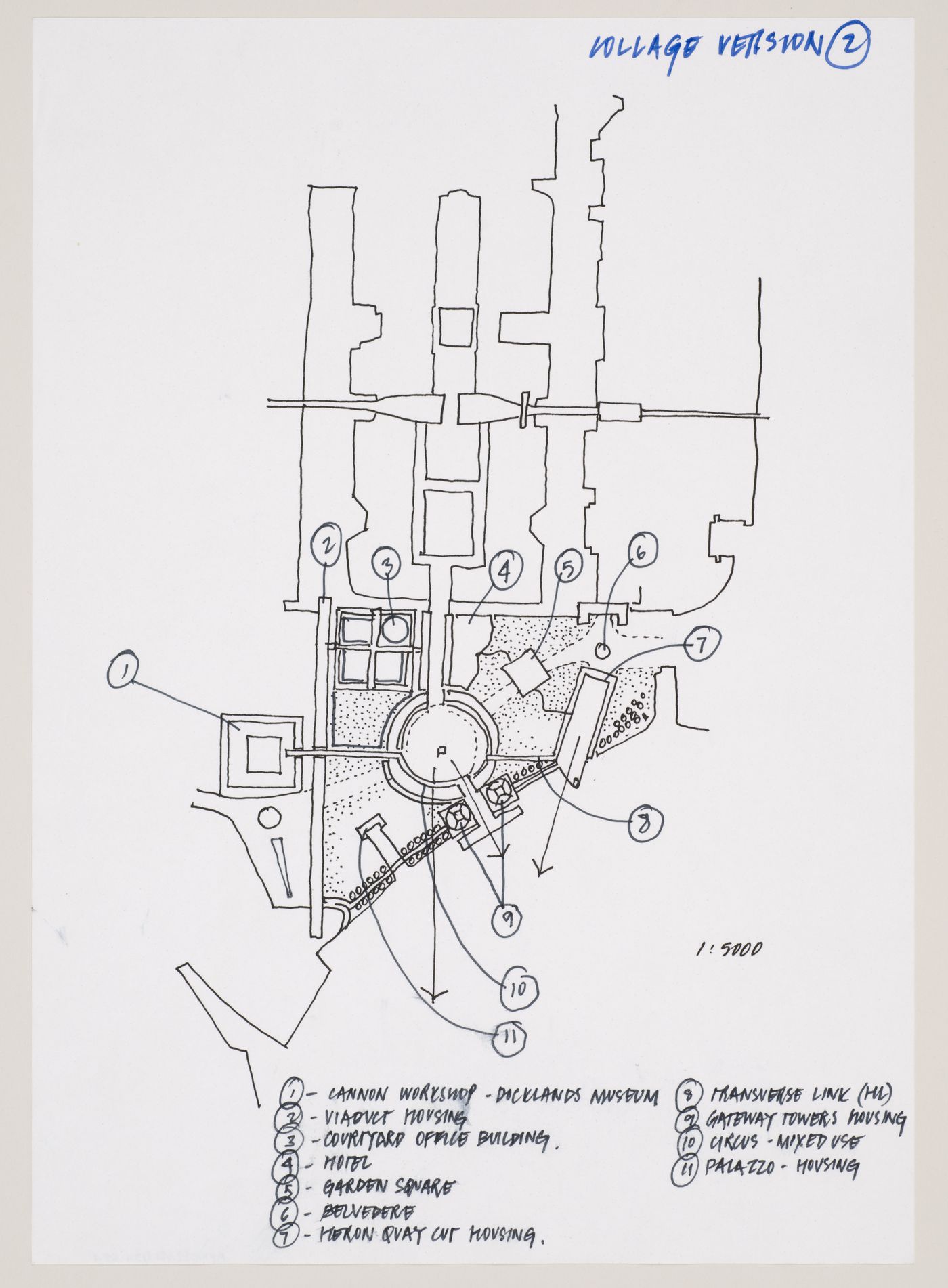 West Ferry Riverside Park, Canary Wharf, London, England: plan