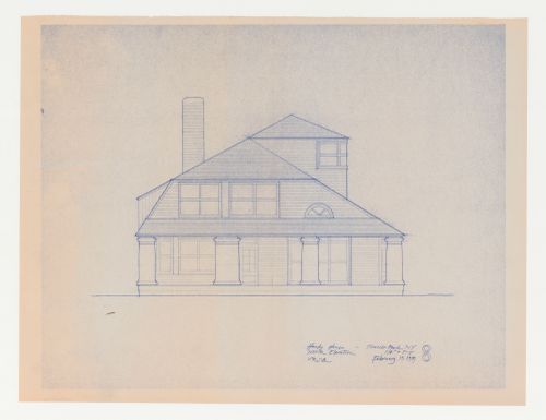 North elevation for the Hanks-Paré Residence, Tuxedo Park, New York