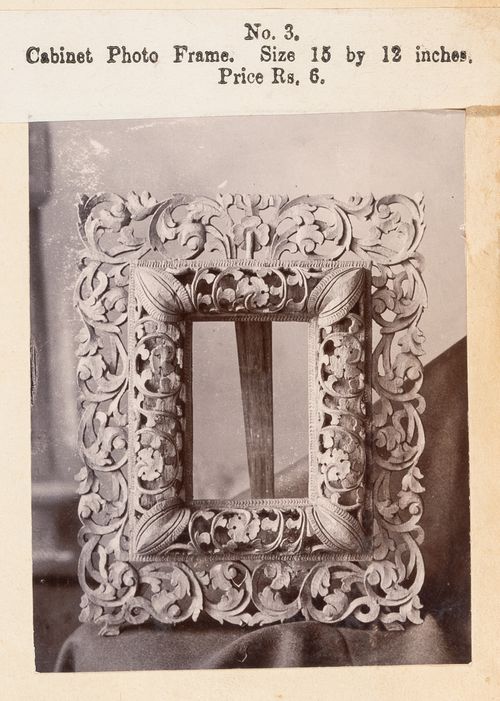 View of a frame, F. Beato Limited, C Road, Mandalay, Burma (now Myanmar)