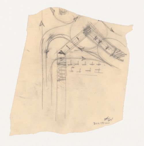 Los Angeles Municipal Airport: Detail for airport plan showing airplane and automobile circulation pattern