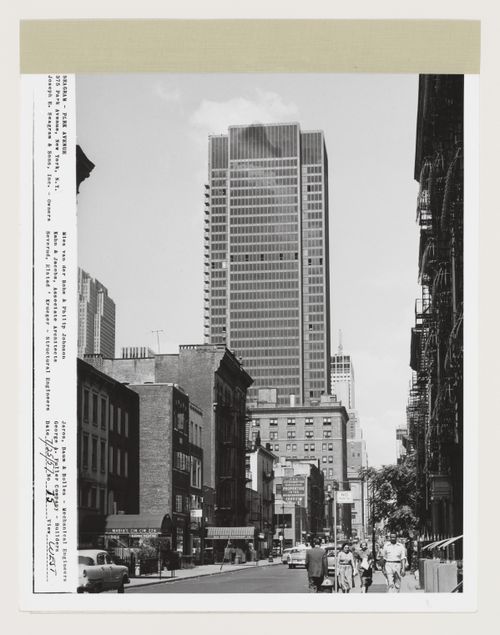 Seagram building under construction, 375 Park avenue, New York, N.Y., west view