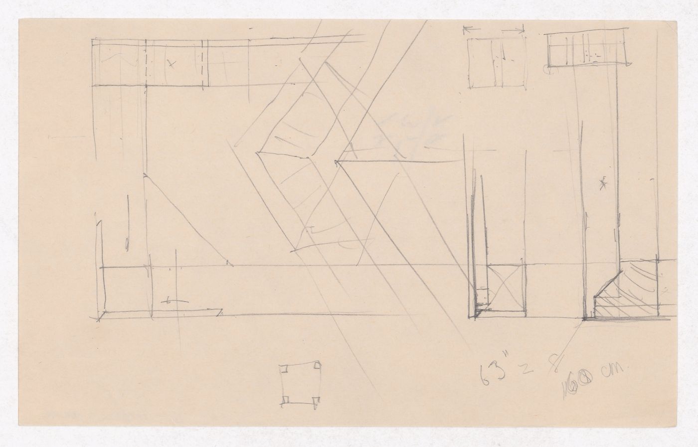 Various documents and drawings including furniture design and office renovation: File G 692