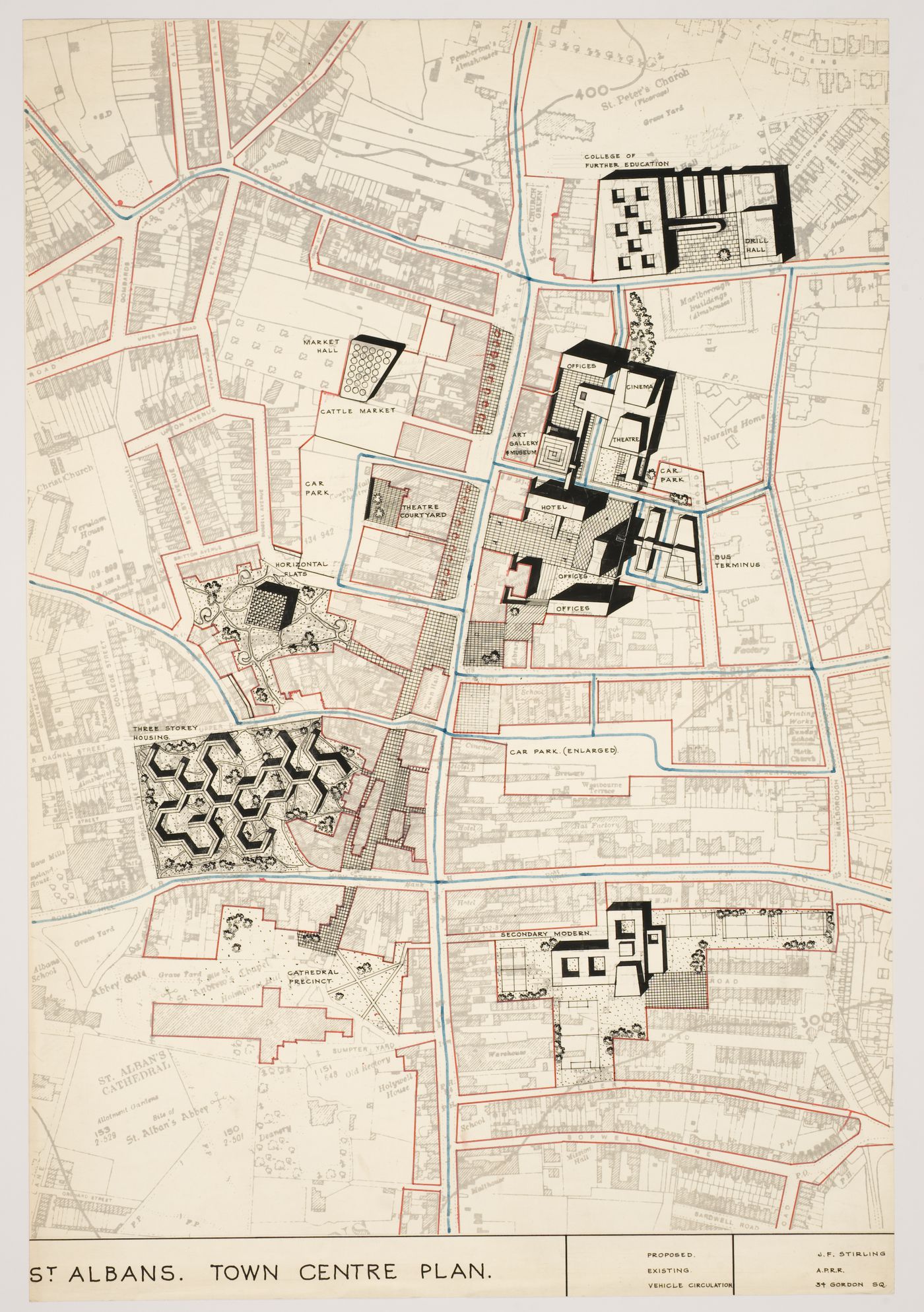 Town Centre Plan, Saint Albans, England: site plan