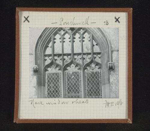 View of nave window of Southwell Minster, Southwell, Nottinghamshire, England