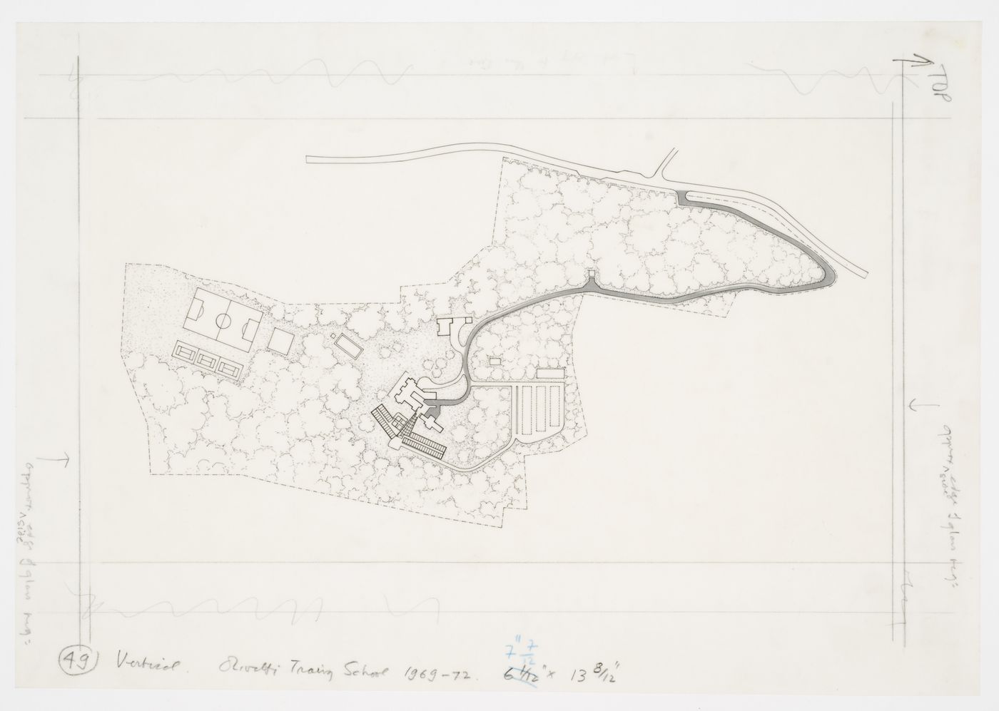 Olivetti Training Centre, Haslemere, England: site plan