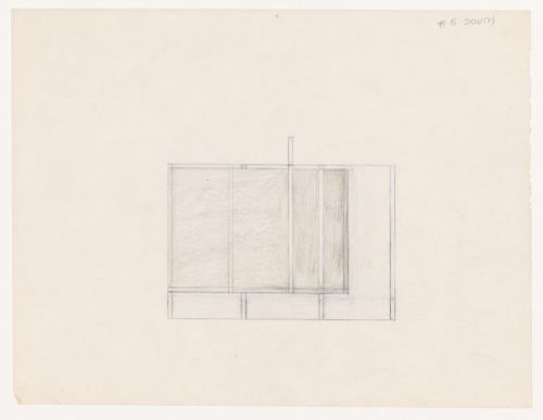 Sketch elevation for House VI, Cornwall, Connecticut