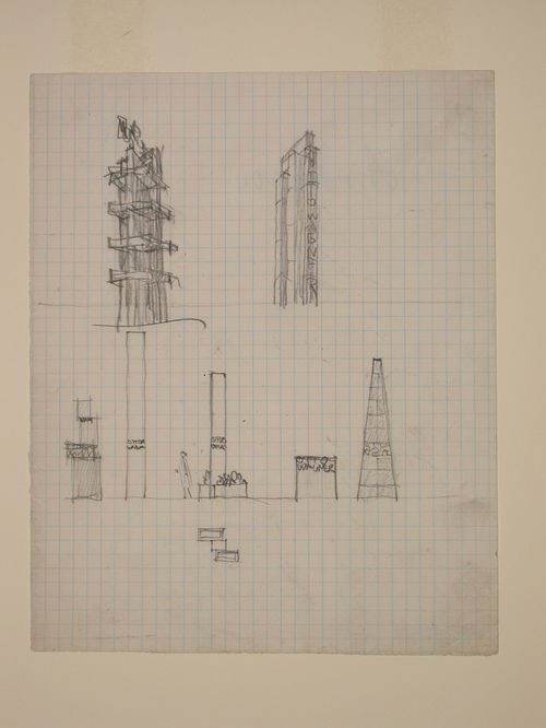 Sketches for a monument to Otto Wagner