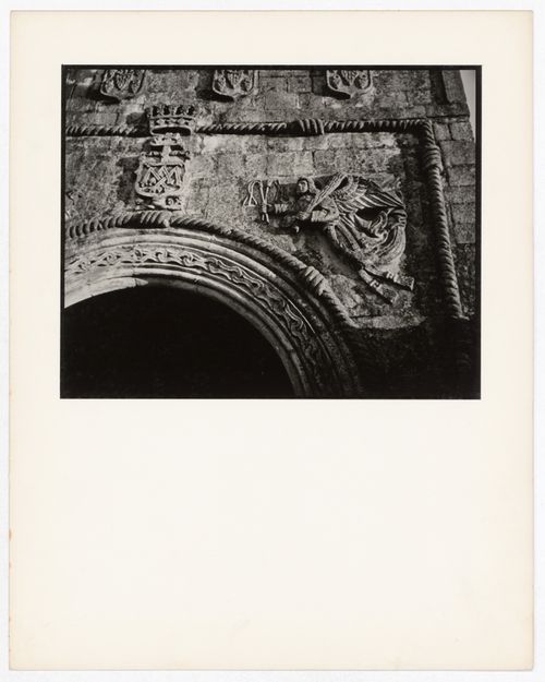 Close-up view of a sculptural detail, Convento de Huejotzingo, Huejotzingo, Mexico