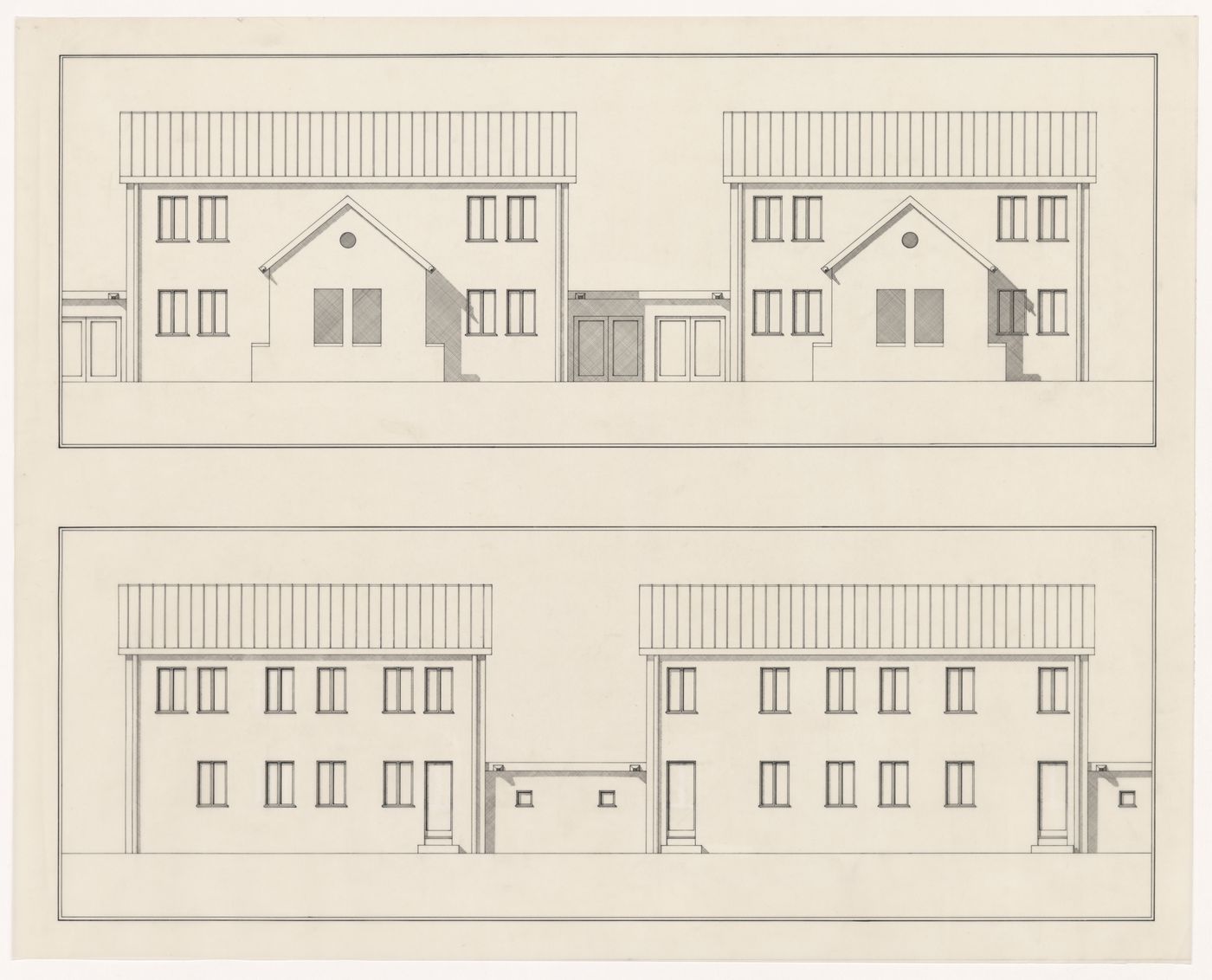 Elevations for UNI-Casa, Goito, Italy