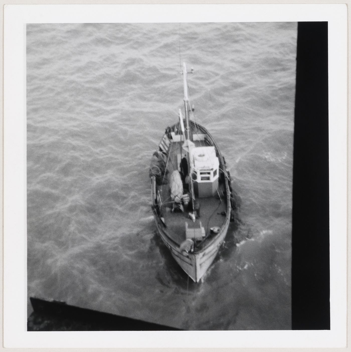 A boat viewed from above