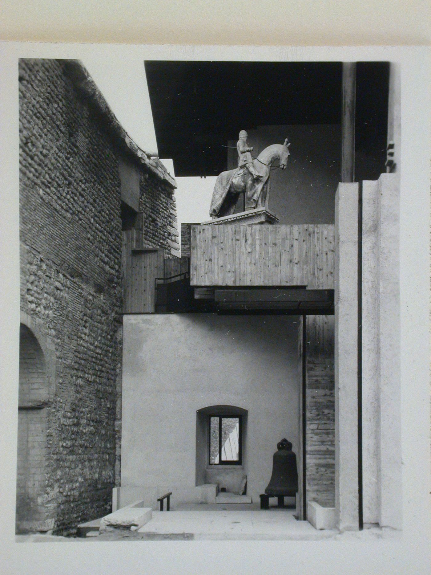 View of the Can Grande della Scala Statue, from the ground floor, Museo di Castelvecchio, Verona, Italy