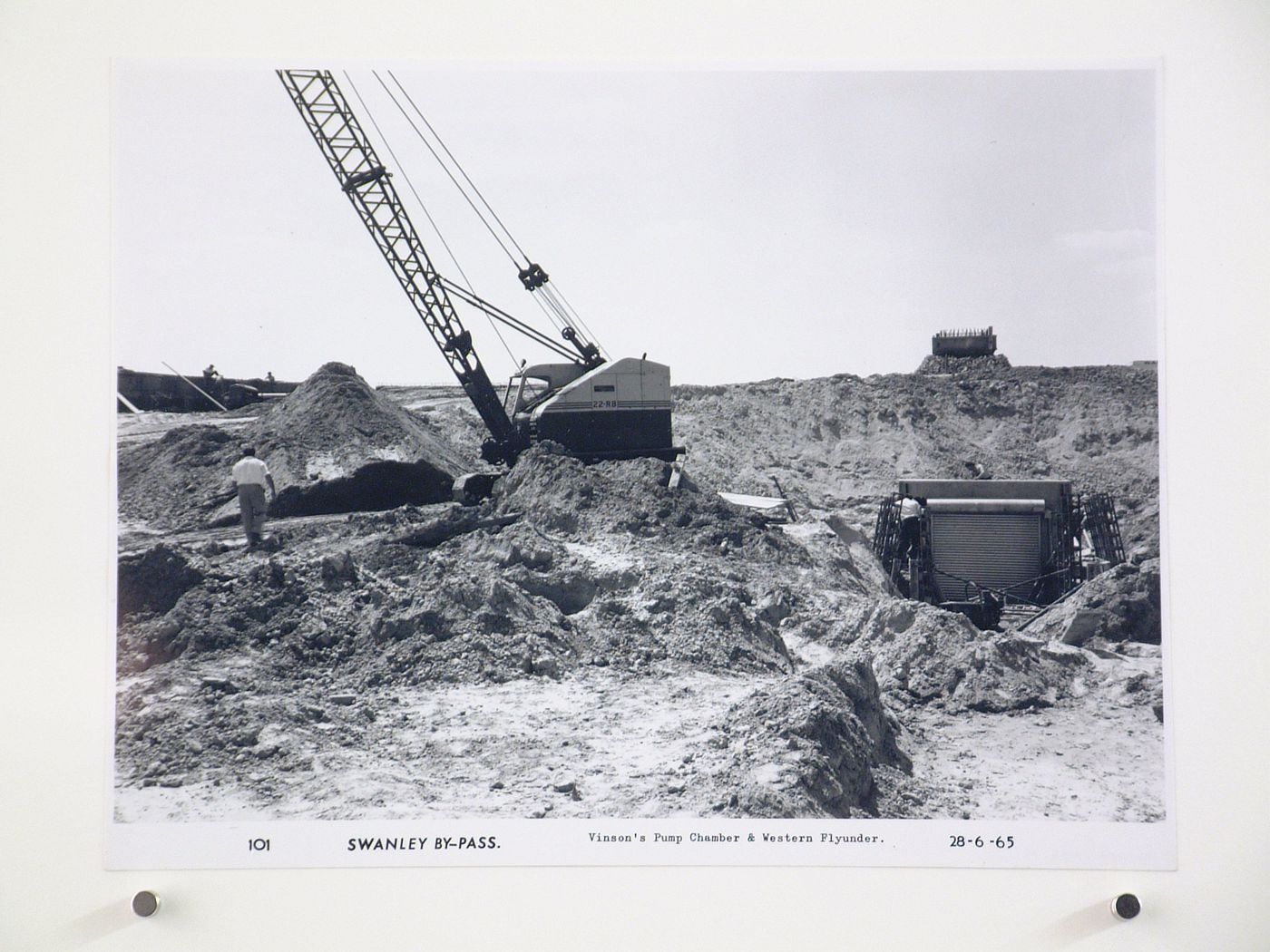 View of Vinson's Pump Chamber and western flyunder, during construction of the Swanley Bypass, England