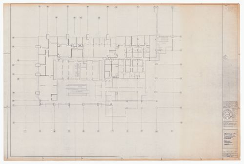Eighth floor layout plan for construction for The Robert Simpson Company Limited Downtown Store, Office Tower and Additions, Toronto