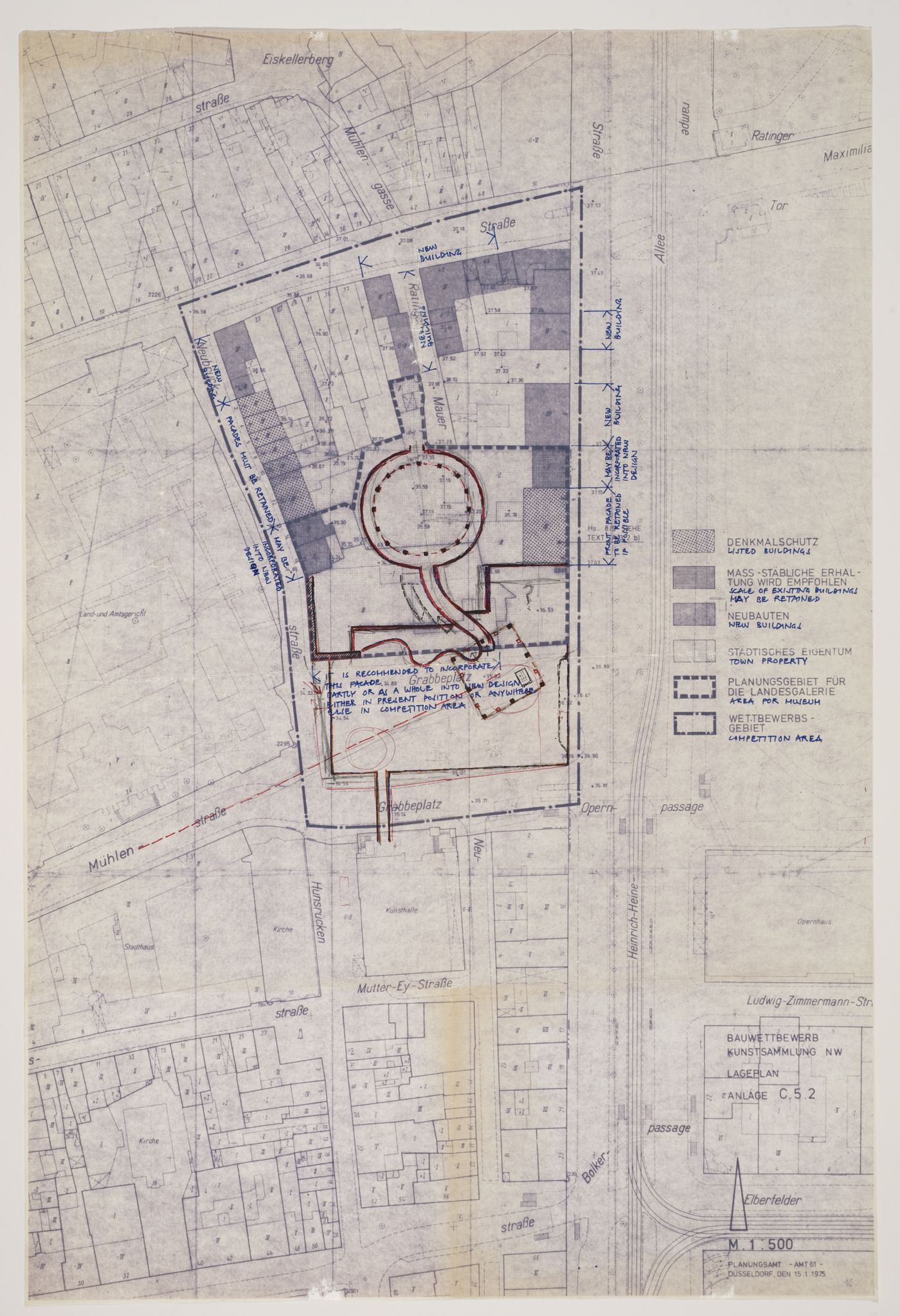 Nordrhein-Westfalen Museum, Dusseldorf, Germany: site plan