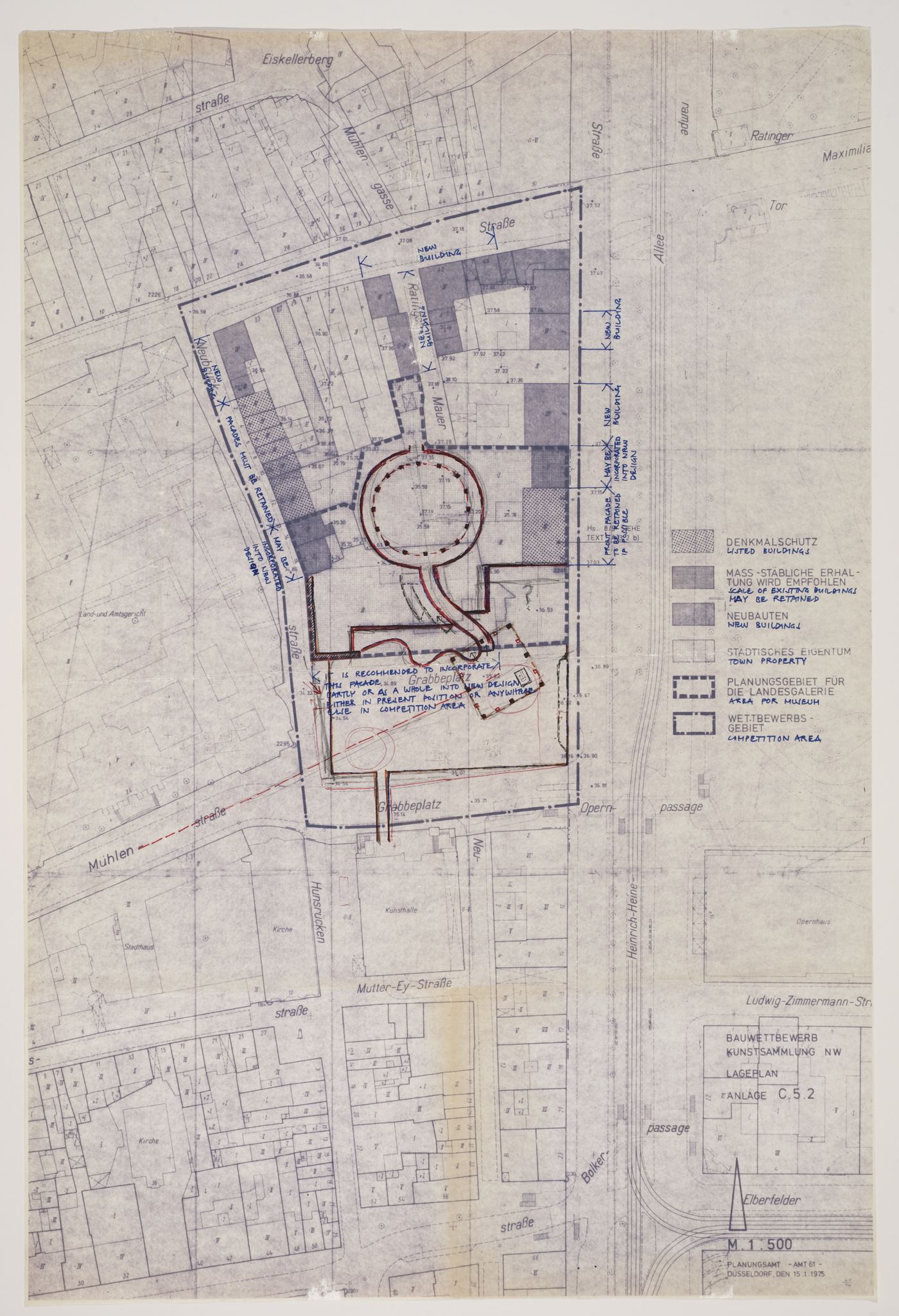 Nordrhein-Westfalen Museum, Dusseldorf, Germany: site plan