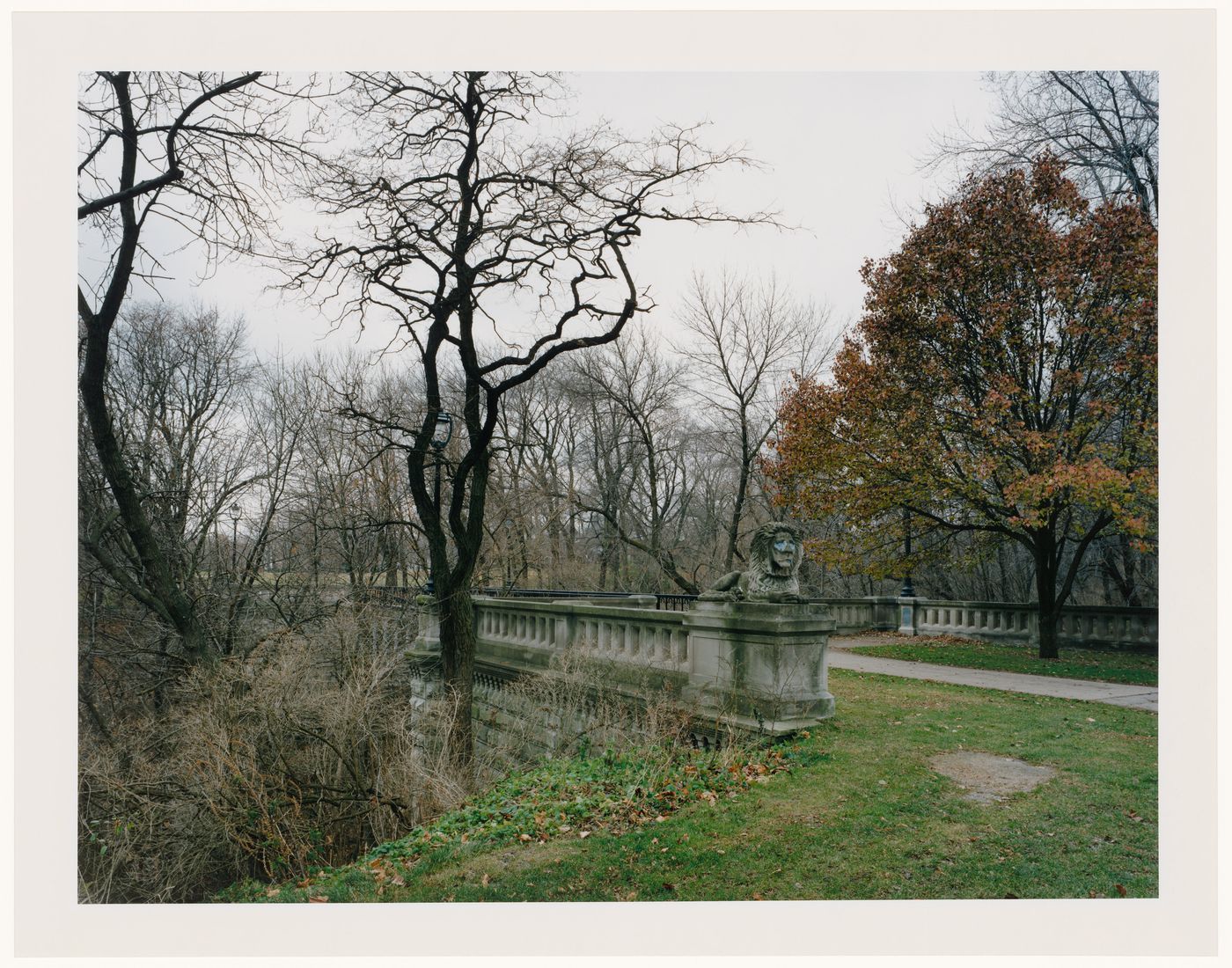 Viewing Olmsted: View of North end of Lions' Bridge, Lake Park, Milwaukee, Wisconsin