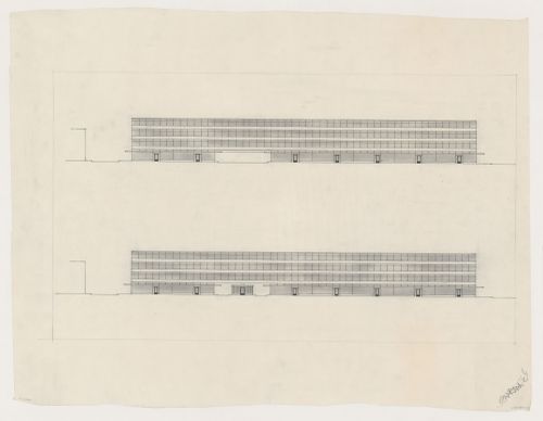 Elevations, possibly for an office building, Netherlands