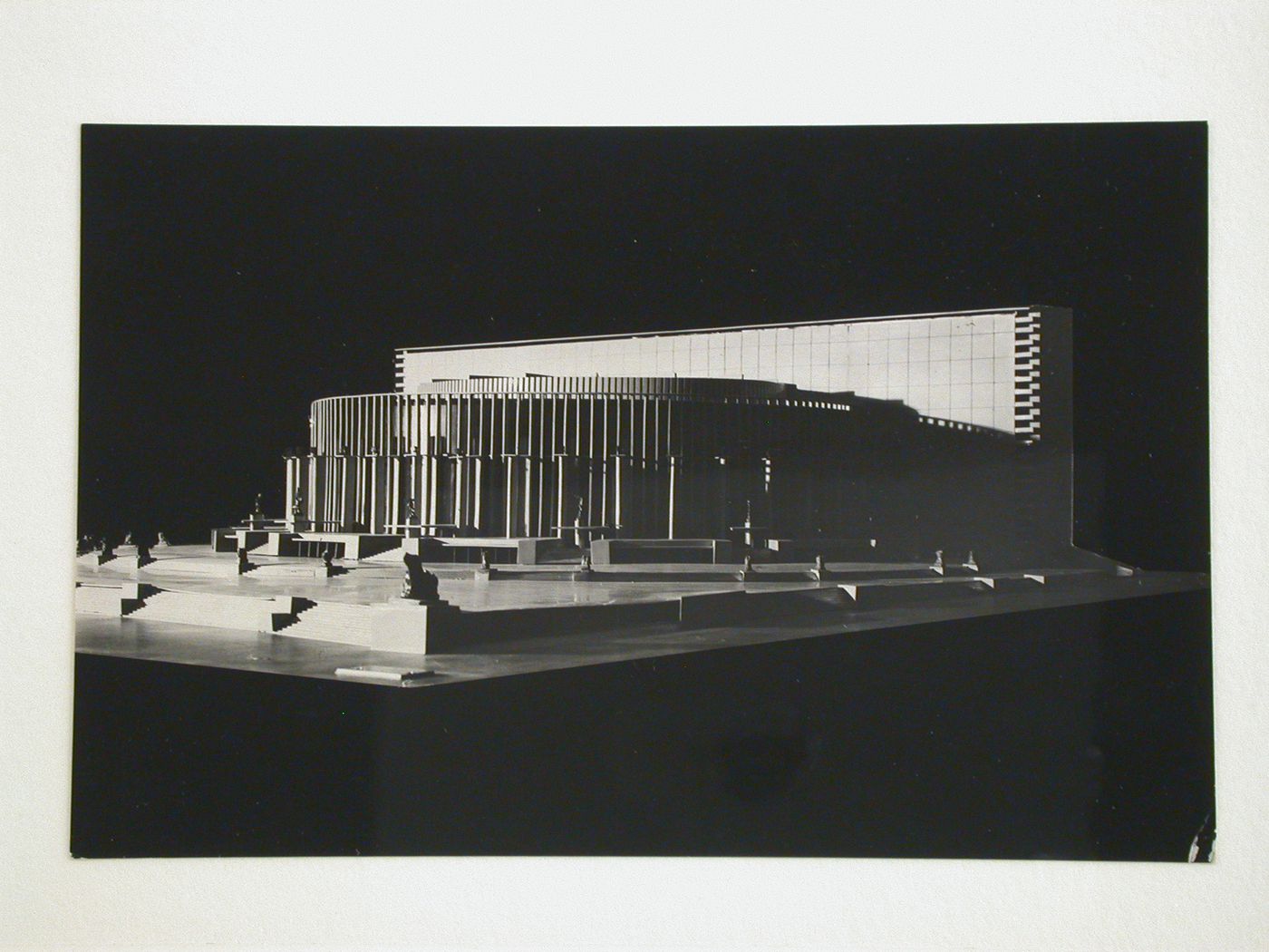 Photograph of a model for the final round of competition for a "synthetic theater" in Sverdlovsk, Soviet Union (now Ekaterinburg, Russia)